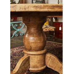 Round Antique Irish Pine Dining Table - 2877493