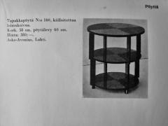 Round Art Deco Coffee Table Model 160 in Oak Asko Avonius Lahti 1930s - 4597220