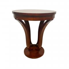 Round Art Deco Side Table Walnut Veneer France circa 1930 - 2856865