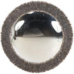 Round Artist Made Mirror of Grey Kyanite Minerals  - 4611123