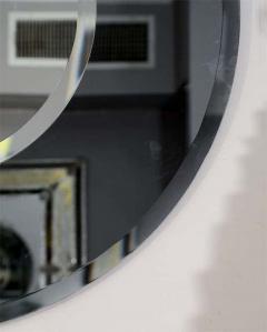 Round Beveled Mirror with Bold Smoke Glass Border - 3106301