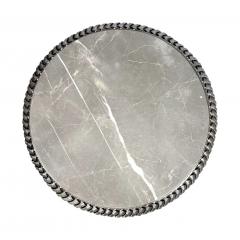 Round Braided Steel Side Table 1950s France - 4444314