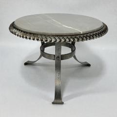 Round Braided Steel Side Table 1950s France - 4444315