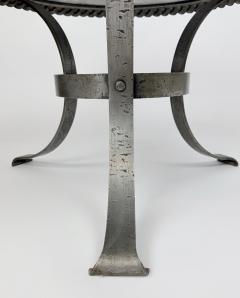 Round Braided Steel Side Table 1950s France - 4444317