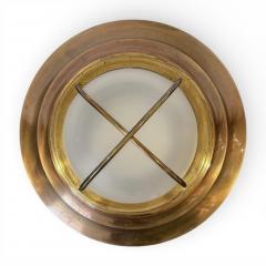 Round Brass Tone Bulkhead Ceiling Light - 4449943