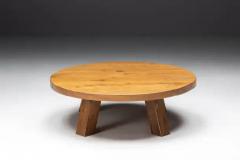 Round Brutalist Coffee Table France 1950s - 3522846