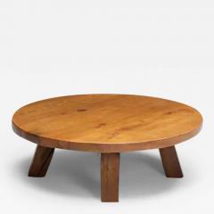 Round Brutalist Coffee Table France 1950s - 3527403