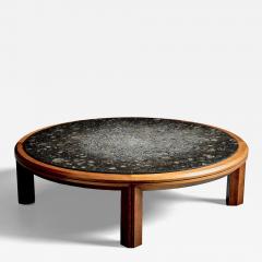 Round Coffee Table with Slate Top - 4614452
