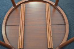 Round Dining Table with Two Leaves - 870228