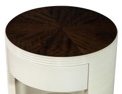 Round Drum Side Table with Starburst Top - 1998112