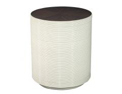 Round Drum Side Table with Starburst Top - 1998114
