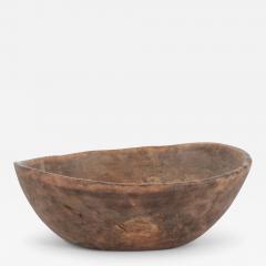 Round Hand Carved Swedish Rootwood Bowl - 3139708