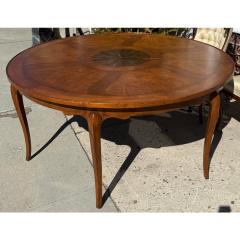 Round Italian Mahogany Inlaid Dining Table - 4349328