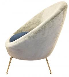 Round Italian Mid Century Lounge Chair - 840508