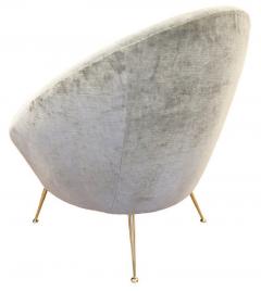 Round Italian Mid Century Lounge Chair - 840511