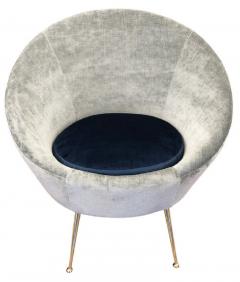 Round Italian Mid Century Lounge Chair - 840513