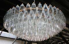 Round Italian Venini 1970s Polyhedron Glass Chandelier - 261941