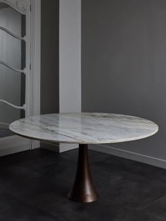 Round Large Pedestal Table in Marble and Metal - 4715268