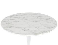 Round Marble Top Breakfast Table with Polished White Tulip Pedestal - 2537934