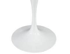 Round Marble Top Breakfast Table with Polished White Tulip Pedestal - 2537935
