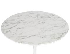 Round Marble Top Breakfast Table with Polished White Tulip Pedestal - 2537937