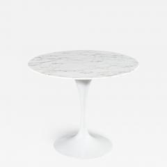 Round Marble Top Breakfast Table with Polished White Tulip Pedestal - 2552426