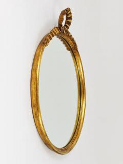Round Midcentury Gilt Wood Wall Mirror C Allodi G Subelli Italy 1950s - 4062994