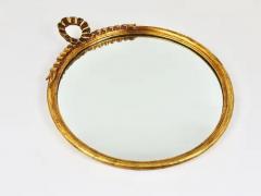 Round Midcentury Gilt Wood Wall Mirror C Allodi G Subelli Italy 1950s - 4063032
