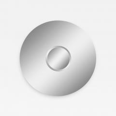 Round Mirror with New LED Lights 1970s - 2349931