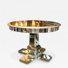Round Mirrored Center Hall Table - 3117060