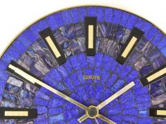 Round Modernist Blue Mosaic Wall Clock Europa Germany 1950s - 4057924