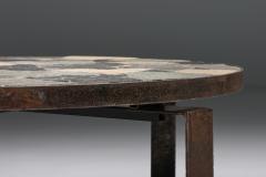 Round Mosaic Stone Coffee Table 1950s - 2610995