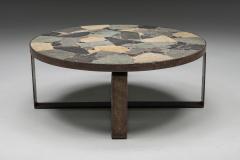 Round Mosaic Stone Coffee Table 1950s - 2611032