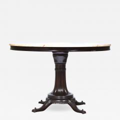 Round Onyx Top Mahogany Table Art Deco Period Italy 1920s - 1816024