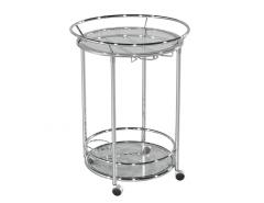 Round Polished Metal Bar Cart - 4472297