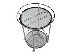 Round Polished Metal Bar Cart - 4472303