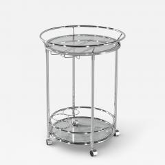 Round Polished Metal Bar Cart - 4475290