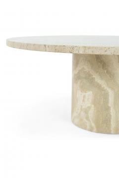 Round Polished Travertine Coffee Table - 2742959