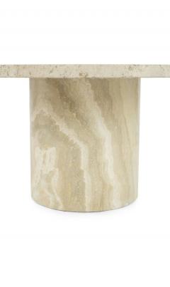 Round Polished Travertine Coffee Table - 2742960