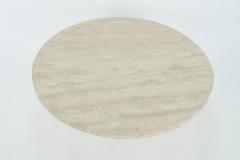 Round Polished Travertine Coffee Table - 2742961