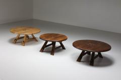 Round Rustic Coffee Table with Ring I 1960s - 2335319