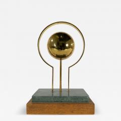 Round Sculpture in Brass with Rectangular Base - 4214111