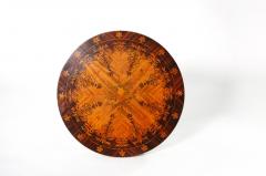 Round Shape Marquetry Top Pedestal Center Table - 1820493