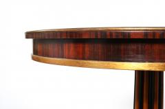 Round Shape Marquetry Top Pedestal Center Table - 1820500