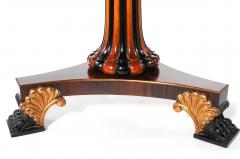 Round Shape Marquetry Top Pedestal Center Table - 1820501