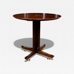 Round Side Table in Brazilian Rosewood with Brass Feet Brazil 1950s Lot 854A - 4627616