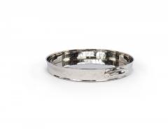 Round Silver Metal Tray with Handles - 4675910