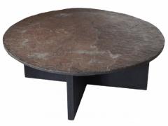 Round Slate Coffee Table - 1230731