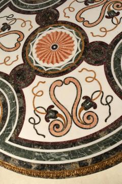 Round Specimen Pietra Dura Marble Top Table - 3982043