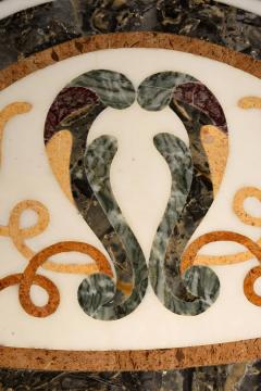 Round Specimen Pietra Dura Marble Top Table - 3982054